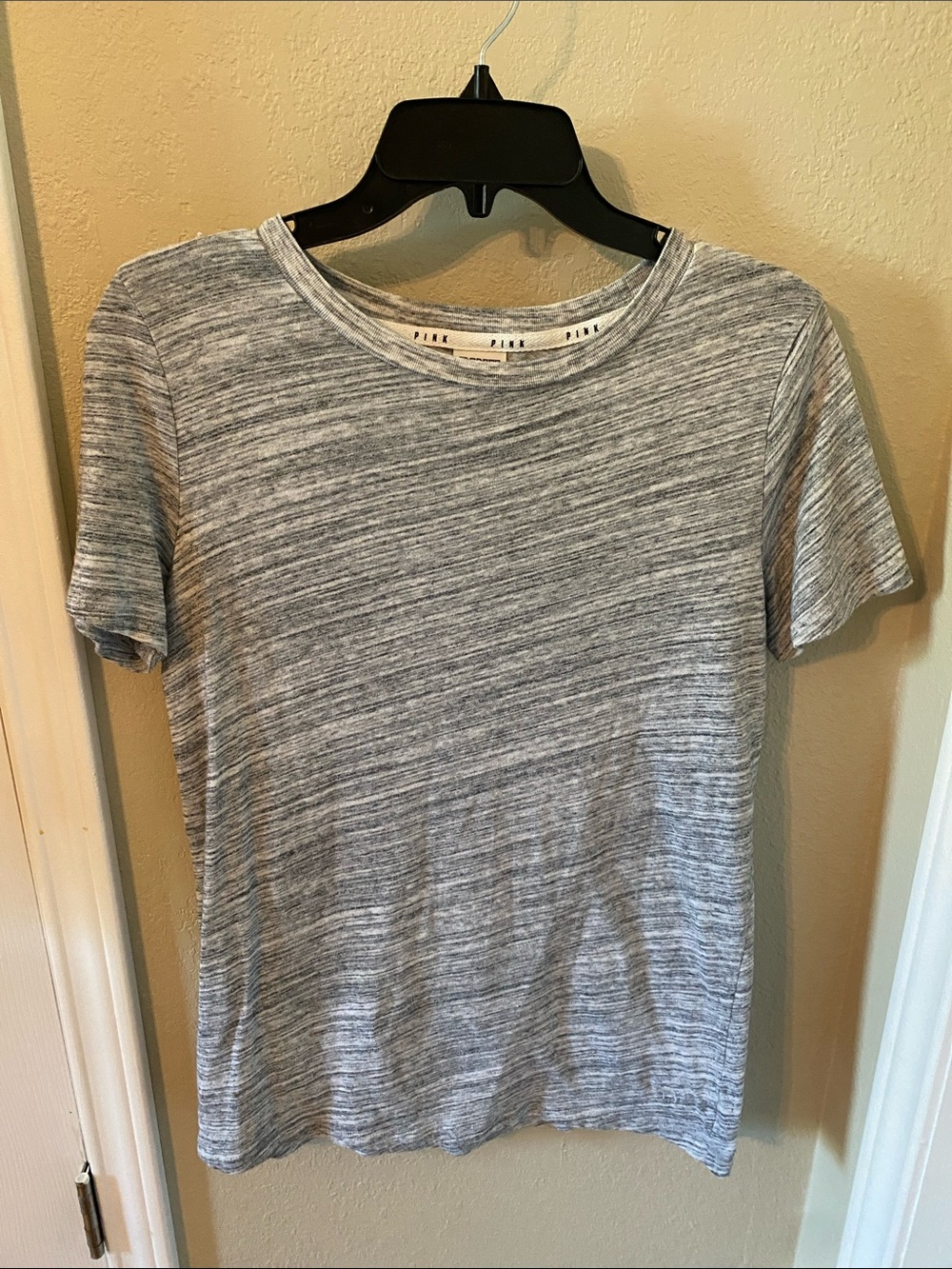 Victoria’s Secret Pink Classic Heathered Gray Sleepwear Tee Women’s Size Small